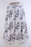 画像3: axes femme Nostalgic / ドローイングフラワー柄スカート  シロ O-26-01-31-043-LO-SK-IG-OS (3)