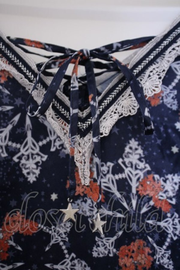 画像3: axes femme / ミュシャ/ガウンワンピース M ネイビー O-26-01-31-045-AX-OP-IG-OS (3)