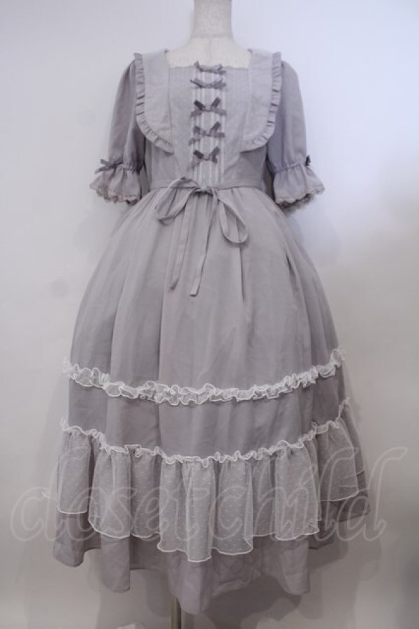 画像1: axes femme kawaii / プチリボンワンピース  グレー O-26-01-31-048-AX-OP-IG-OS (1)