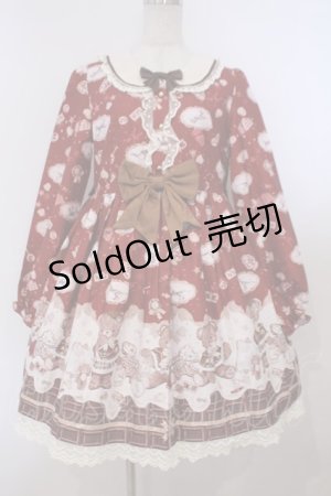 画像: To Alice / メルティチョコベアワンピース M アカ O-26-01-31-052-LO-OP-YM-OS