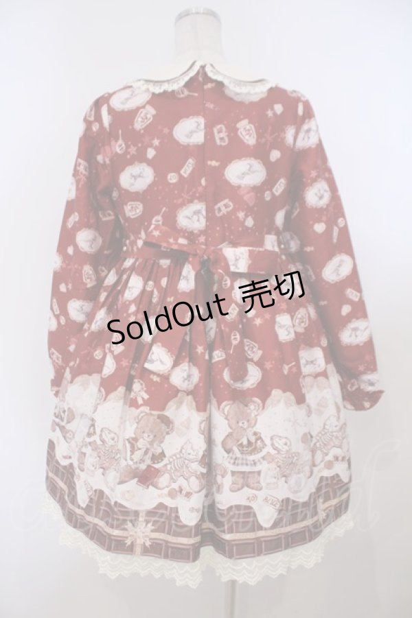 画像4: To Alice / メルティチョコベアワンピース M アカ O-26-01-31-052-LO-OP-YM-OS (4)