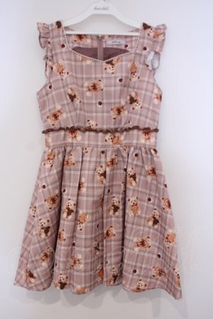 画像: Ank Rouge / SweetTeddyジャンパースカート M ピンク O-26-01-31-053-CA-OP-YM-OS