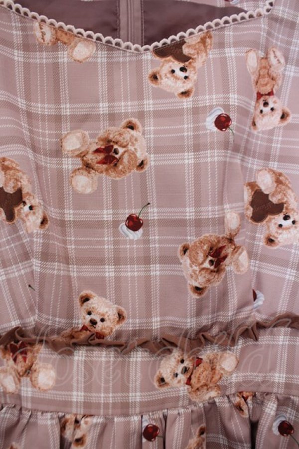 画像2: Ank Rouge / SweetTeddyジャンパースカート M ピンク O-26-01-31-053-CA-OP-YM-OS (2)