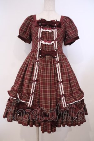 画像: Cute.Q（海外ロリータブランド） / ベイリーズガールズチェックワンピース S アカ O-26-01-31-054-LO-BL-YM-OS