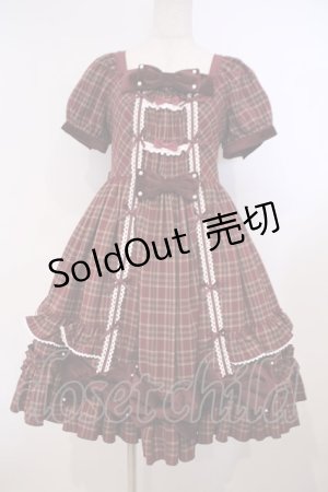 画像: Cute.Q（海外ロリータブランド） / ベイリーズガールズチェックワンピース S アカ O-26-01-31-054-LO-BL-YM-OS