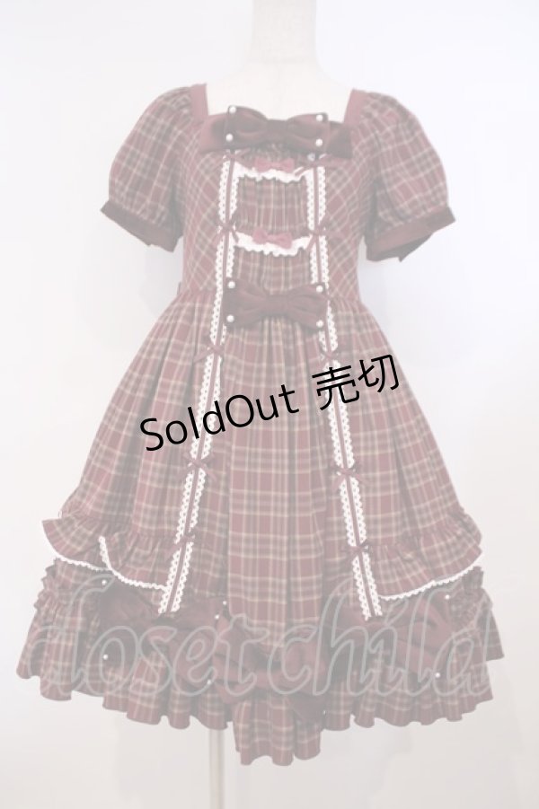 画像1: Cute.Q（海外ロリータブランド） / ベイリーズガールズチェックワンピース S アカ O-26-01-31-054-LO-BL-YM-OS (1)