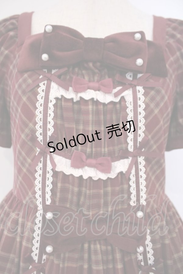 画像2: Cute.Q（海外ロリータブランド） / ベイリーズガールズチェックワンピース S アカ O-26-01-31-054-LO-BL-YM-OS (2)