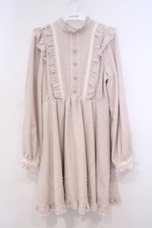 画像: Honey Cinnamon / 肩フリルチェックワンピース  ピンク O-26-01-31-055-LO-OP-YM-OS