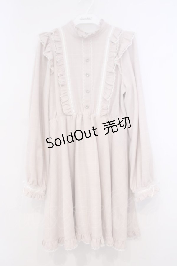 画像1: Honey Cinnamon / 肩フリルチェックワンピース  ピンク O-26-01-31-055-LO-OP-YM-OS (1)