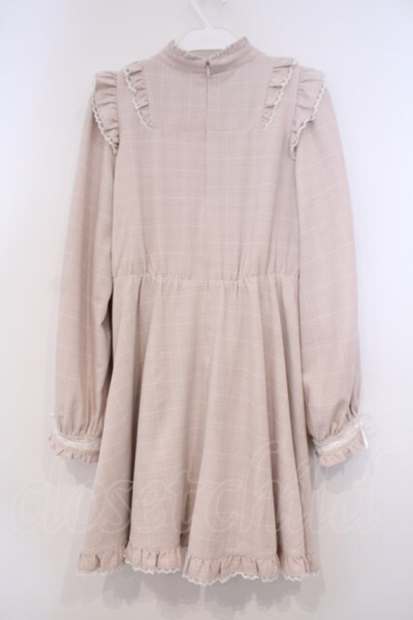 画像3: Honey Cinnamon / 肩フリルチェックワンピース  ピンク O-26-01-31-055-LO-OP-YM-OS (3)