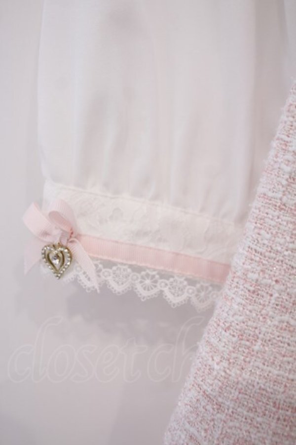 画像3: LIZ LISA / リボンツイードサーキュラーワンピース 0 ピンクｘシロ O-26-01-31-056-LO-OP-YM-OS (3)