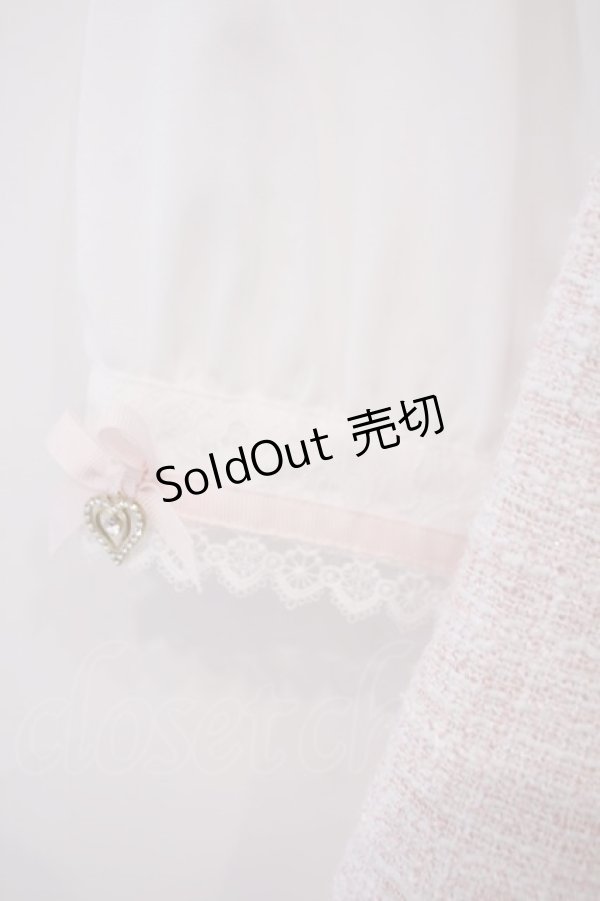 画像3: LIZ LISA / リボンツイードサーキュラーワンピース 0 ピンクｘシロ O-26-01-31-056-LO-OP-YM-OS (3)