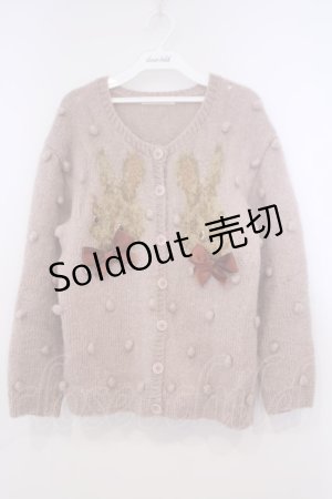 画像: WONDERFUL WORLD / うさぎモヘアニットカーディガン  ピンク O-26-01-31-061-LO-TO-IG-OS