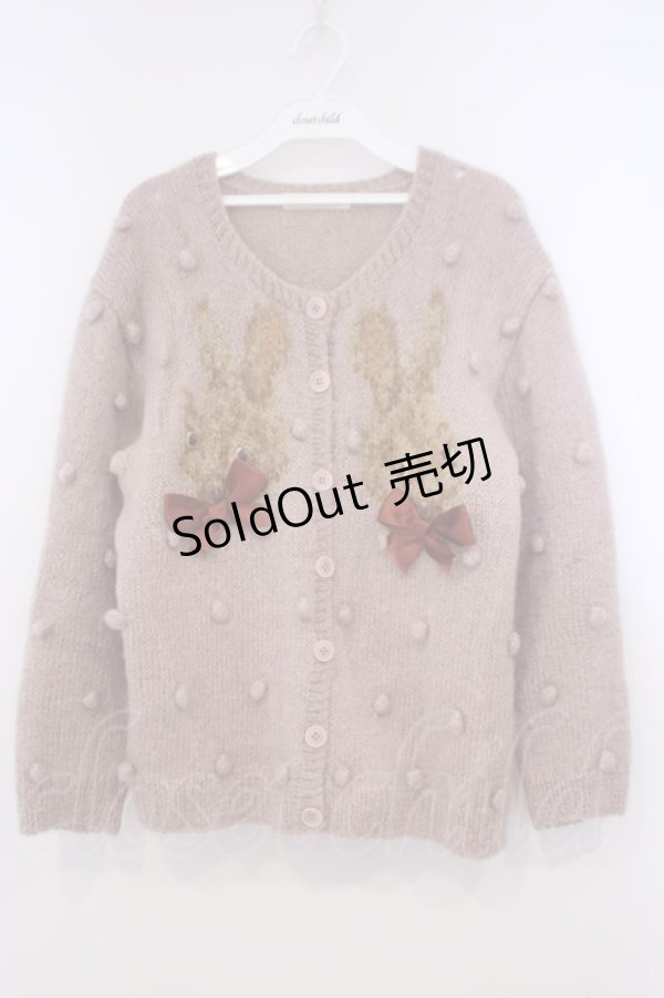 画像1: WONDERFUL WORLD / うさぎモヘアニットカーディガン  ピンク O-26-01-31-061-LO-TO-IG-OS (1)