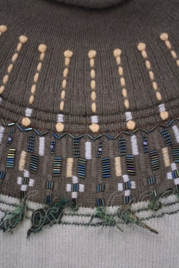 画像2: TOMATSU / フリンジニット 38 グリーン O-26-01-31-067-LO-TO-IG-OS (2)