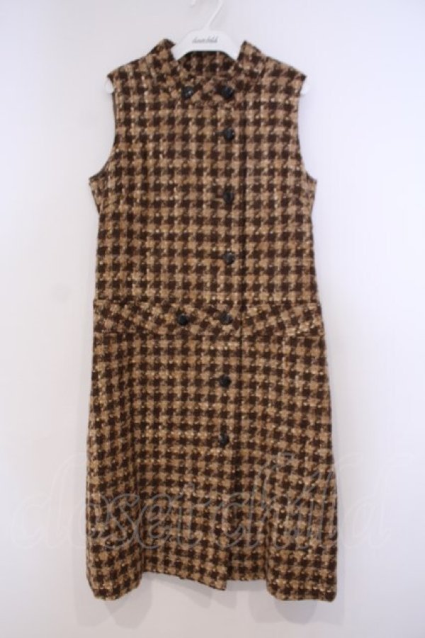 画像1: TOMATSU / ツイードジャンパースカート 40 ブラウン O-26-01-31-068-LO-OP-IG-OS (1)