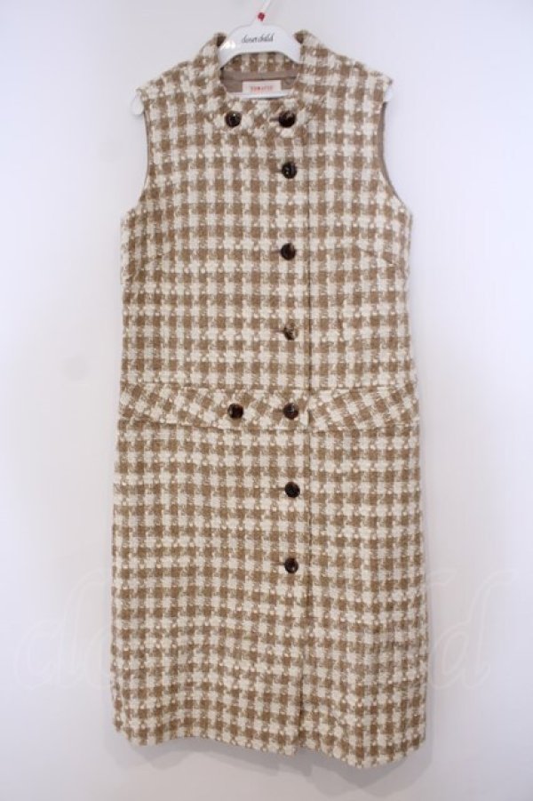 画像1: TOMATSU / ツイードジャンパースカート 40 キャメル O-26-01-31-070-LO-OP-IG-OS (1)