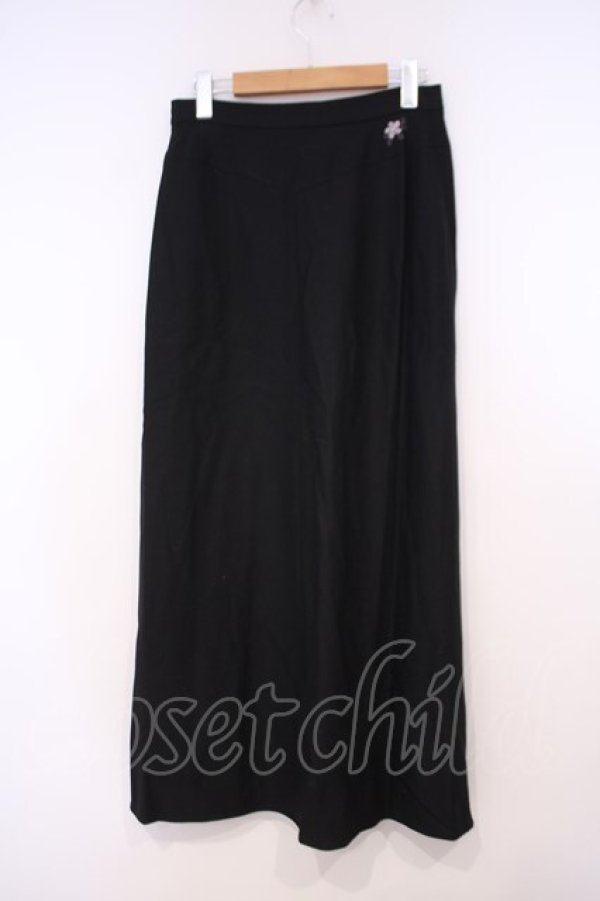 画像2: TOMATSU / フラワー刺繍ロングスカート 40 クロ O-26-01-31-072-LO-SK-IG-OS (2)