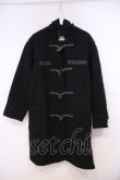 画像1: Karl Helmut / ロゴアップリケダッフルコート  クロ×グレー O-26-01-31-075-EL-CO-IG-OS (1)