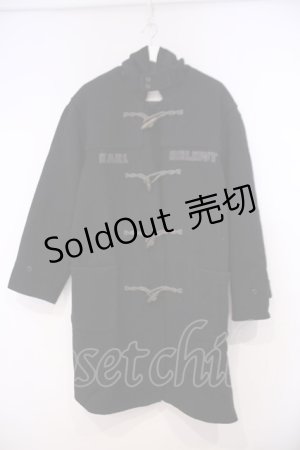 画像: Karl Helmut / ロゴアップリケダッフルコート  クロ×グレー O-26-01-31-075-EL-CO-IG-ZT0204G