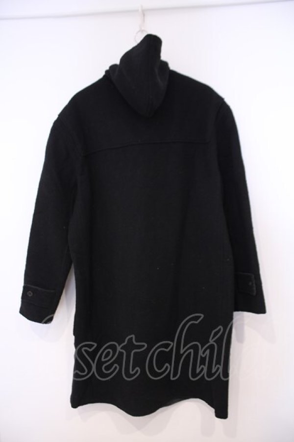 画像3: Karl Helmut / ロゴアップリケダッフルコート  クロ×グレー O-26-01-31-075-EL-CO-IG-OS (3)