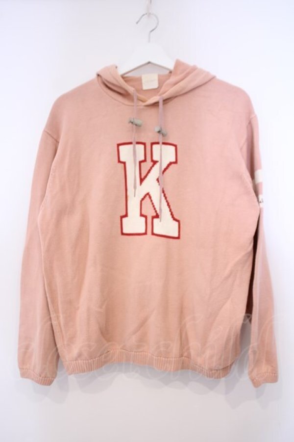 画像1: Karl Helmut / ロゴニットフーディ  ピンク O-26-01-31-076-EL-TO-IG-OS (1)