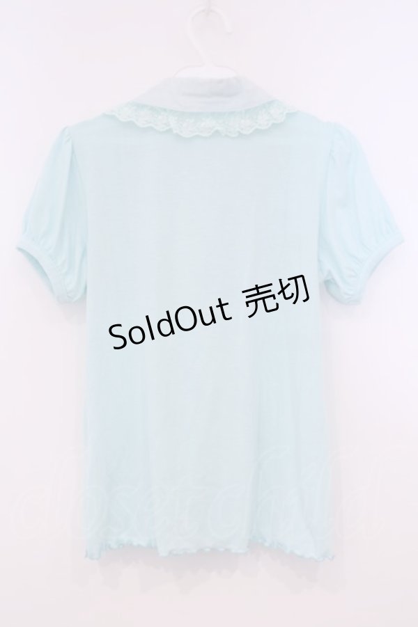 画像3: ALGONQUINS / ラウンドヨークカットブラウス 1 ミントブルー O-26-01-31-007-AL-TO-OW-OS (3)