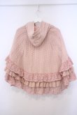 画像4: PINK HOUSE / レース使いリバーシブルニットポンチョ  ピンク O-26-01-31-078-LO-JA-IG-OS (4)