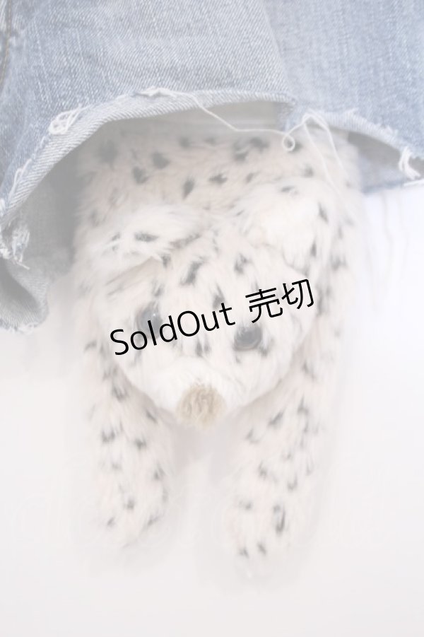 画像2: Candy Stripper / ぬいぐるみレイヤードショートパンツ  インディゴ×アイボリー O-26-01-31-081-PU-PA-IG-ZT0202D (2)