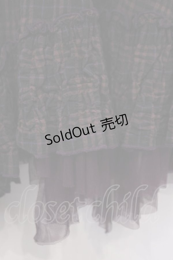 画像3: ALGONQUINS / ワッシャーチェックジャンパースカート F パープル系 O-26-01-31-010-AL-OP-OW-ZT0203E (3)