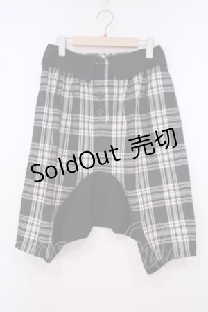 画像: PEACE NOW / チェックサルエルパンツ M ブラック O-26-01-31-014-PU-PA-OW-OS