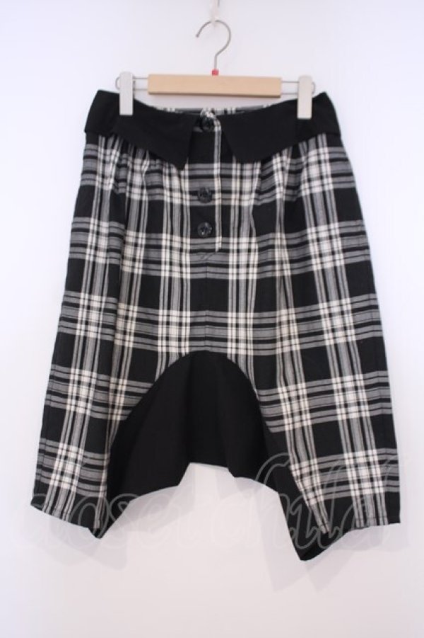 画像1: PEACE NOW / チェックサルエルパンツ M ブラック O-26-01-31-014-PU-PA-OW-OS (1)