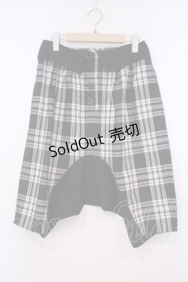 画像1: PEACE NOW / チェックサルエルパンツ M ブラック O-26-01-31-014-PU-PA-OW-OS (1)