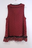 画像2: axes femme / ドット柄衿付アウターキャミ M ワイン O-26-01-31-017-AX-TO-OW-OS (2)