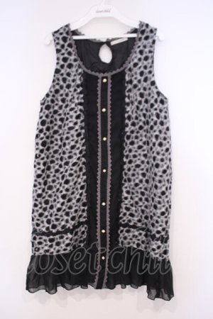 画像: axes femme / ヒョウ柄切替チュニック M グレー O-26-01-31-019-AX-OP-OW-OS