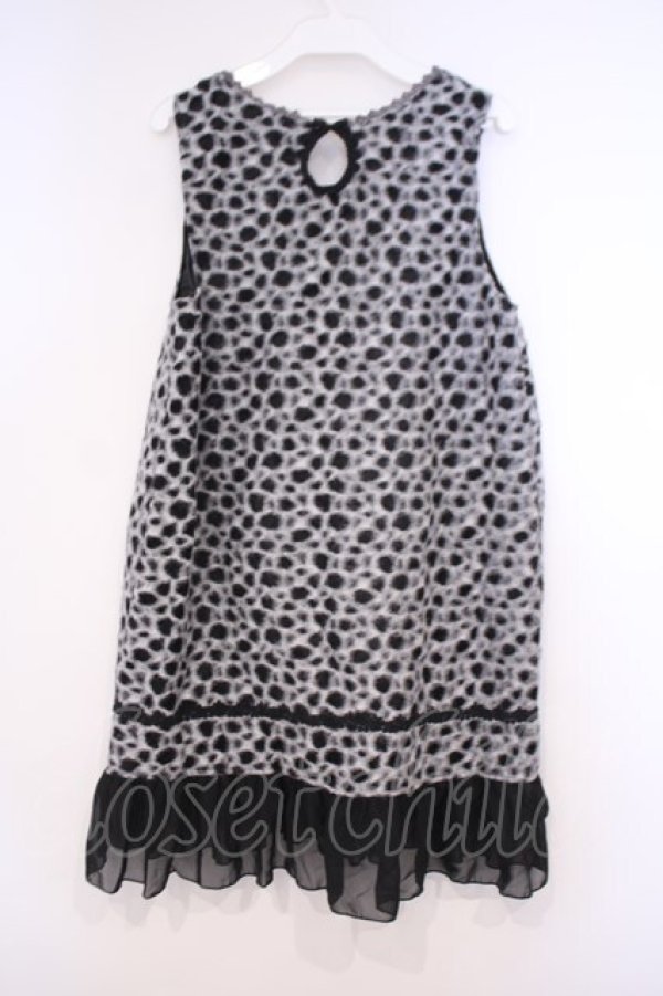 画像2: axes femme / ヒョウ柄切替チュニック M グレー O-26-01-31-019-AX-OP-OW-OS (2)