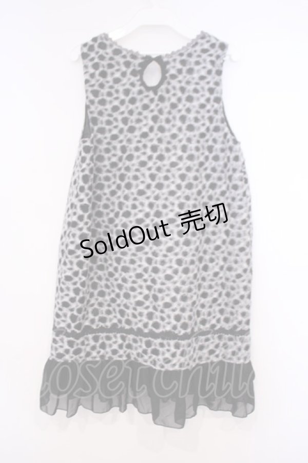 画像2: axes femme / ヒョウ柄切替チュニック M グレー O-26-01-31-019-AX-OP-OW-ZT542 (2)