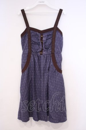 画像: axes femme / レース配色ドットチュニック M パープル O-26-01-31-020-AX-TO-OW-OS