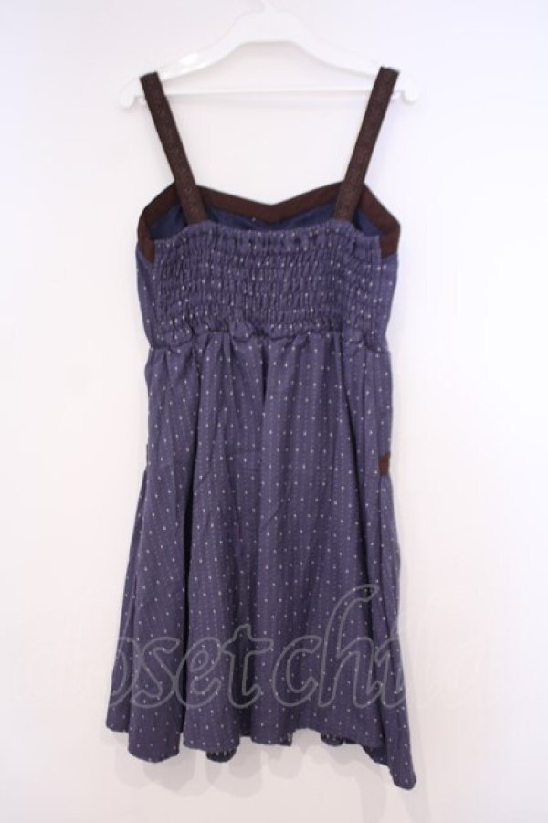 画像2: axes femme / レース配色ドットチュニック M パープル O-26-01-31-020-AX-TO-OW-OS (2)