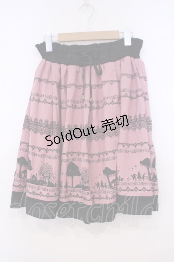 画像1: axes femme / バイカラーメルヘンスカート M ピンク×クロ O-26-01-31-021-AX-SK-OW-OS (1)