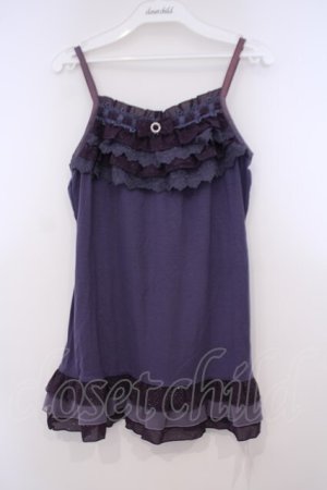 画像: axes femme / ティアードレースキャミソール M パープル O-26-01-31-025-AX-TO-OW-OS