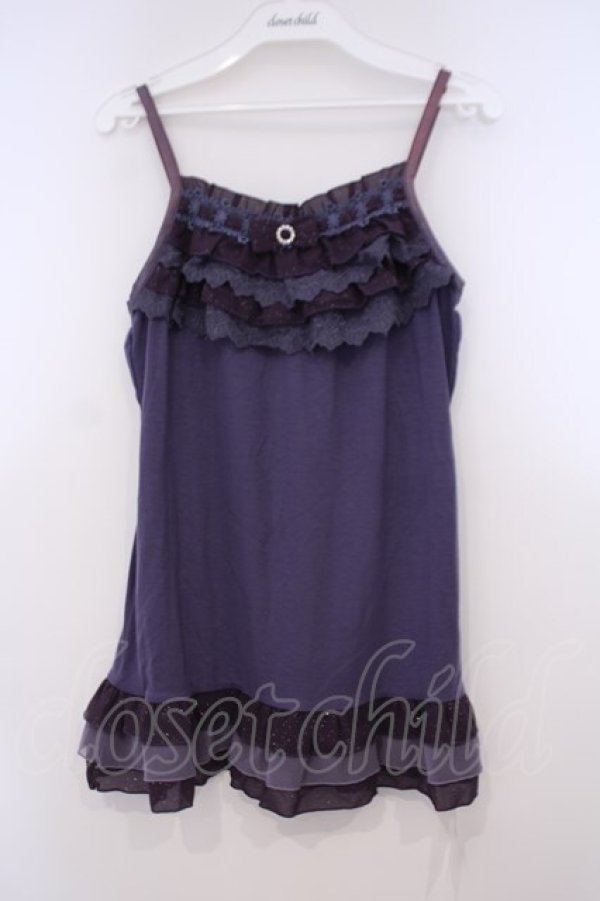 画像1: axes femme / ティアードレースキャミソール M パープル O-26-01-31-025-AX-TO-OW-OS (1)