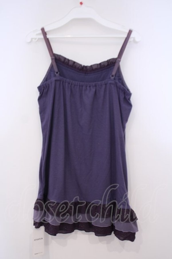 画像2: axes femme / ティアードレースキャミソール M パープル O-26-01-31-025-AX-TO-OW-OS (2)
