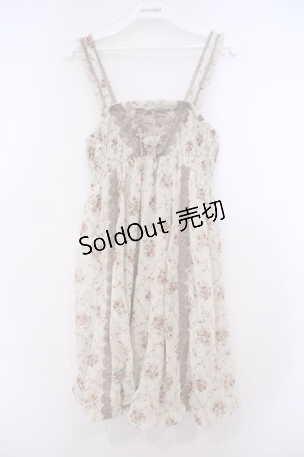 画像1: axes femme / 花柄バルーンキャミチュニ M キナリ O-26-01-31-026-AX-TO-OW-OS (1)