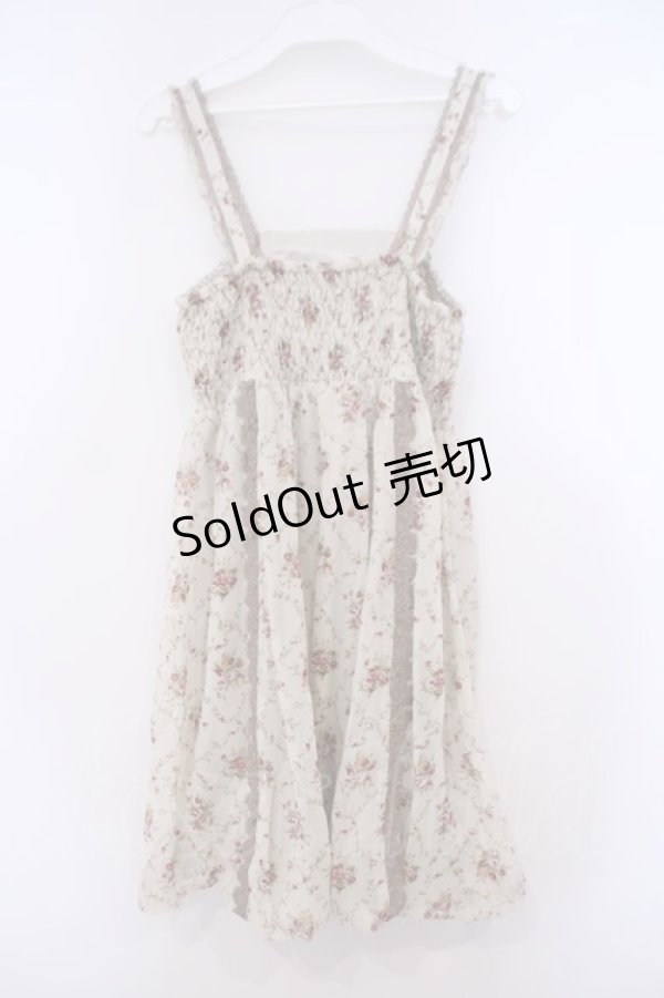 画像3: axes femme / 花柄バルーンキャミチュニ M キナリ O-26-01-31-026-AX-TO-OW-OS (3)