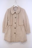 画像1: axes femme / レース配色丸襟コート  ベージュ O-26-01-31-030-AX-CO-IG-ZT0203E (1)
