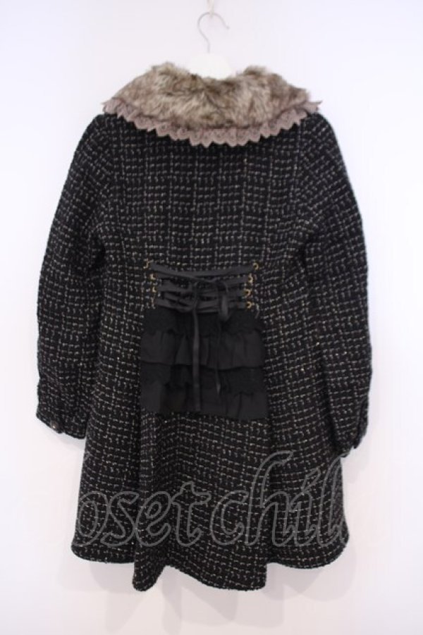 画像2: axes femme / キラキラツイードコート  クロ O-26-01-31-037-AX-CO-IG-ZT0203E (2)