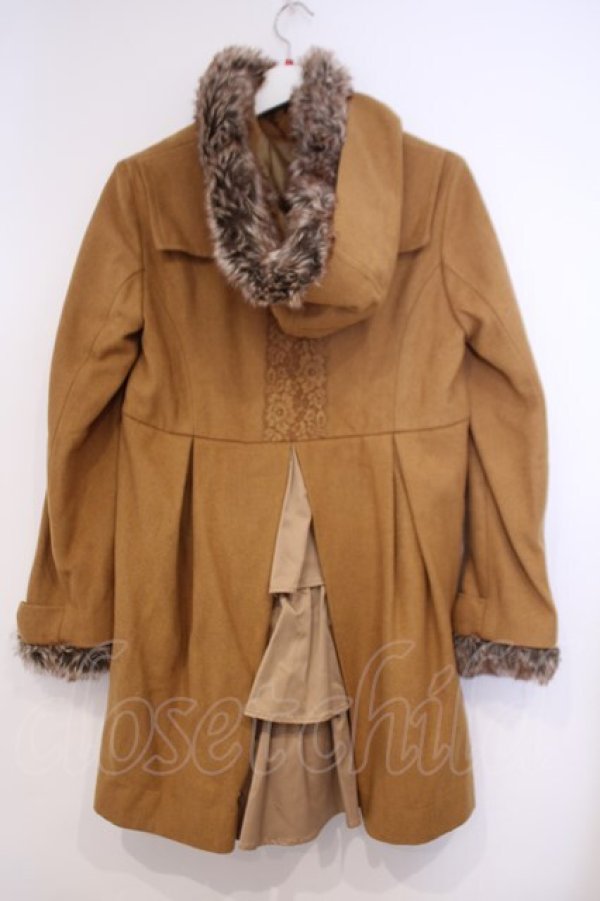 画像3: axes femme / BackフリルAラインコート M マスタード O-26-01-31-039-AX-CO-IG-ZT0203E (3)