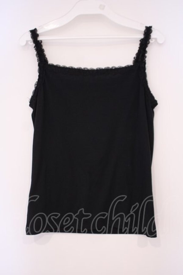 画像2: axes femme / ビジュー×蝶レースタンク F クロ O-26-02-03-025-AX-TO-OW-OS (2)
