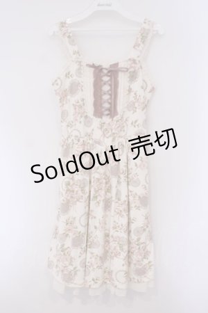 画像: axes femme / 花柄ワンピース M キナリ O-26-02-03-027-AX-OP-OW-OS